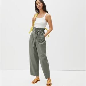 Everlane The Paperbag Pant in Olive Green, Size Small